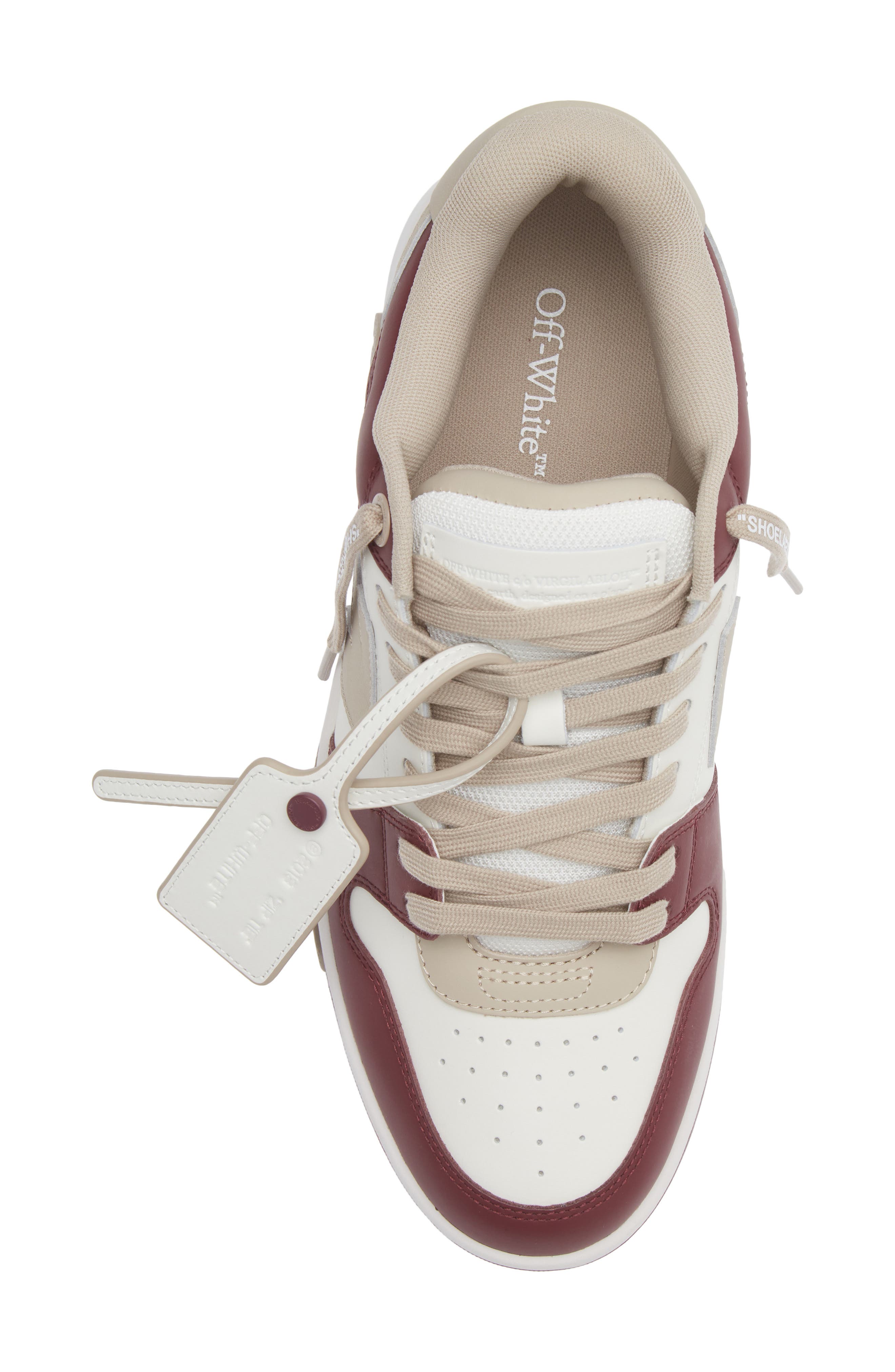 Out of Office Sneaker, Alternate, color, BURGUNDY/ BEIGE