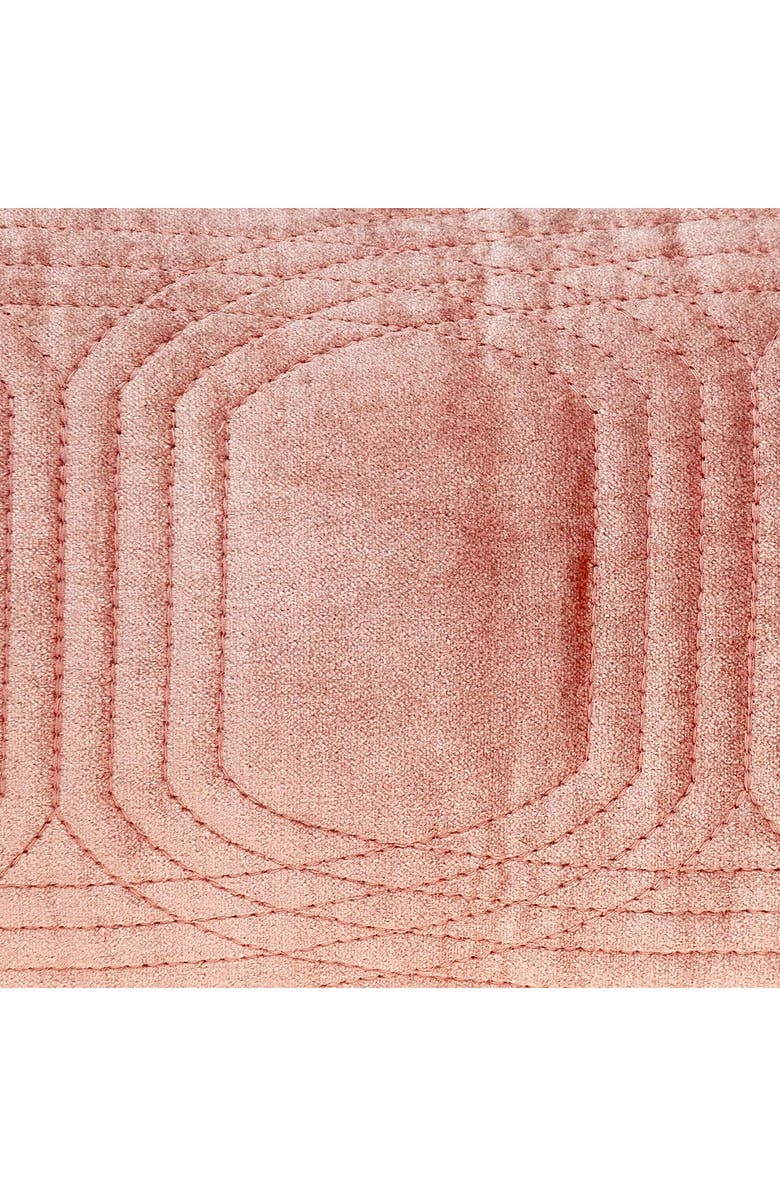 PARKLAND COLLECTION Iphis Topstitched Throw Pillow, Alternate, color, Pink