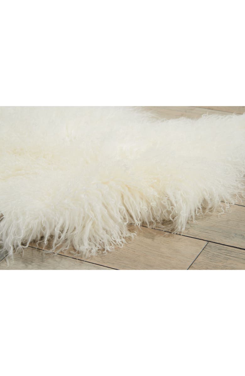 Mina Victory Genuine Sheepskin Freeform Rug, Alternate, color,