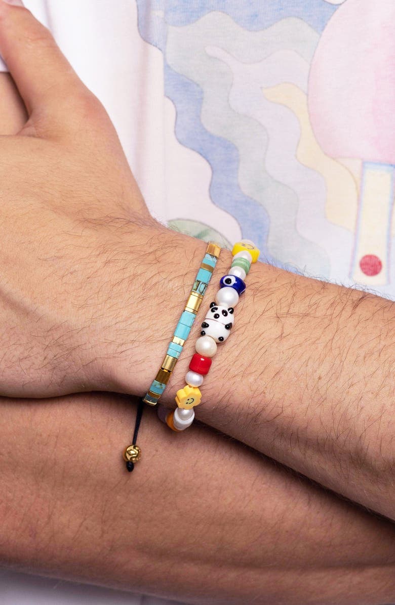 Nialaya Panda Pearl Bracelet, Alternate, color, Panda Pearl