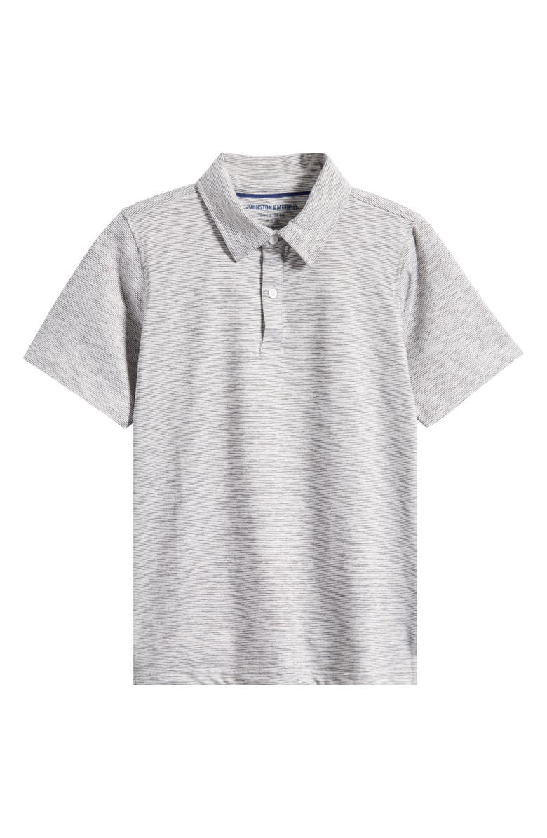 Johnston & Murphy Kids' Micro Stripe Polo, Main, color, 
