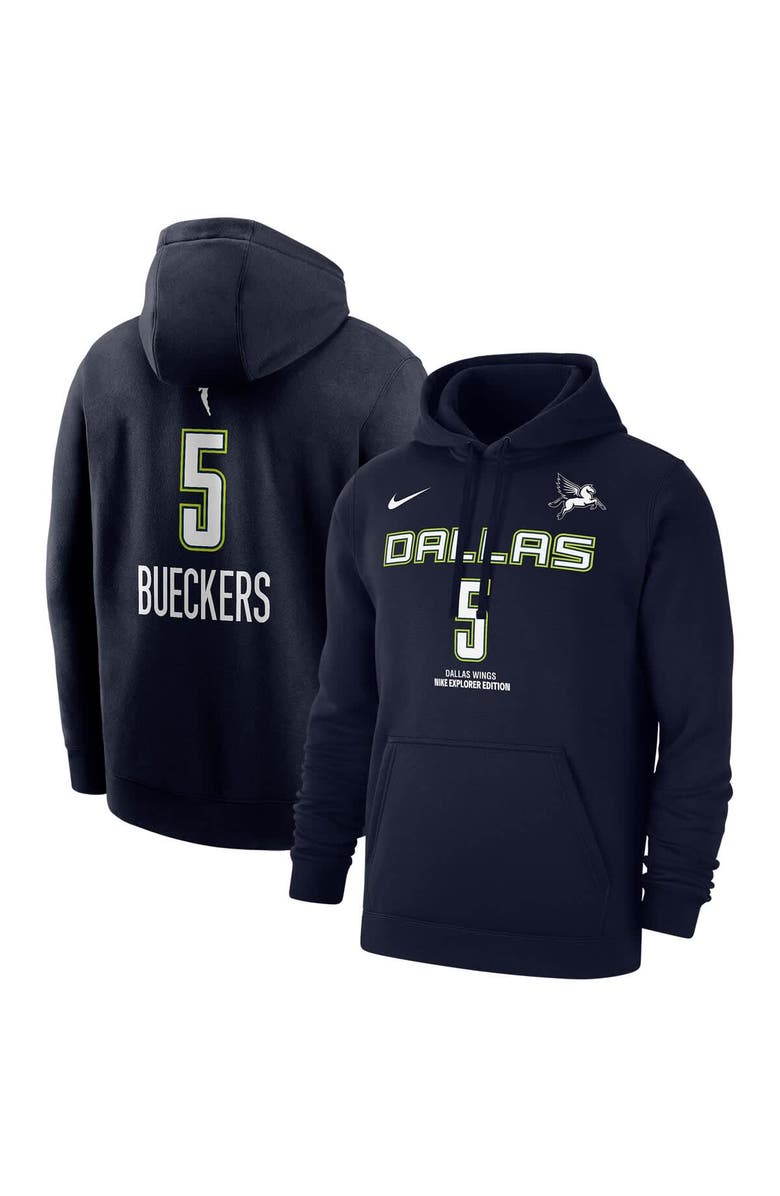 Nike Men's Nike Paige Bueckers Navy Dallas Wings 2025 WNBA Draft Explorer Edition Name & Number Pullover Hoodie, Main, color, Navy