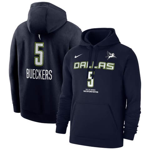 Men's Nike Paige Bueckers Navy Dallas Wings 2025 WNBA Draft Explorer Edition Name & Number Pullover Hoodie