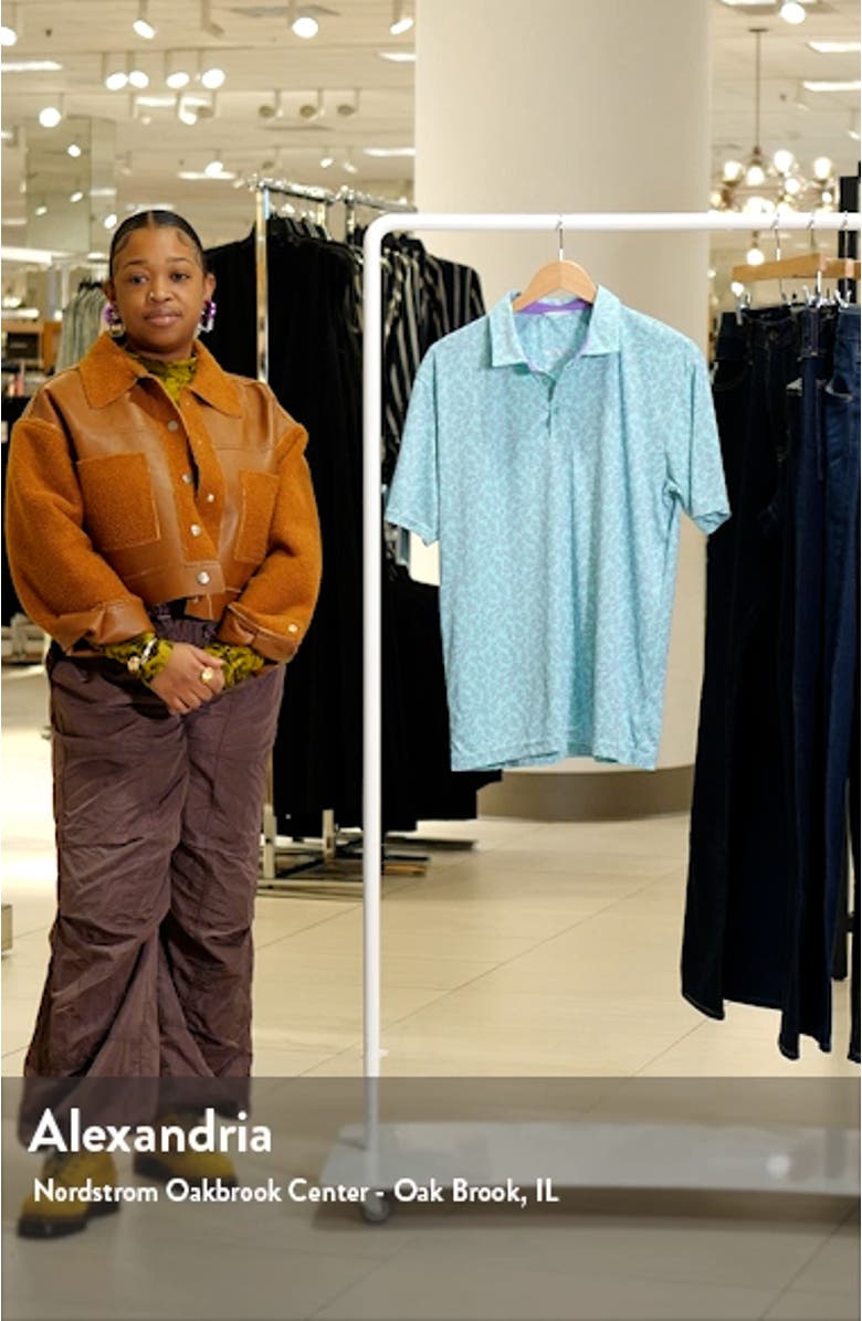 Raymond Botanic Print Golf Polo, sales video thumbnail