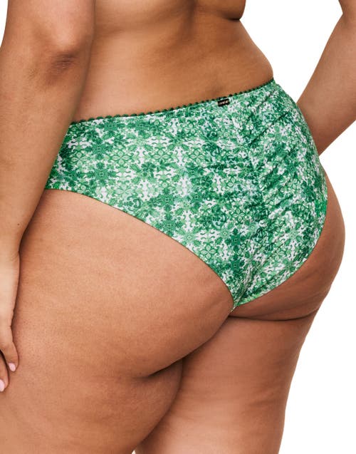 Shop Adore Me Pilar Swimwear Cheeky Bikini Bottom In Geo Green