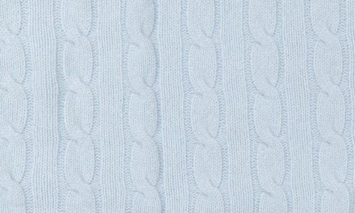 Sofia Cashmere Cable Knit Cashmere Baby Blanket In Blue