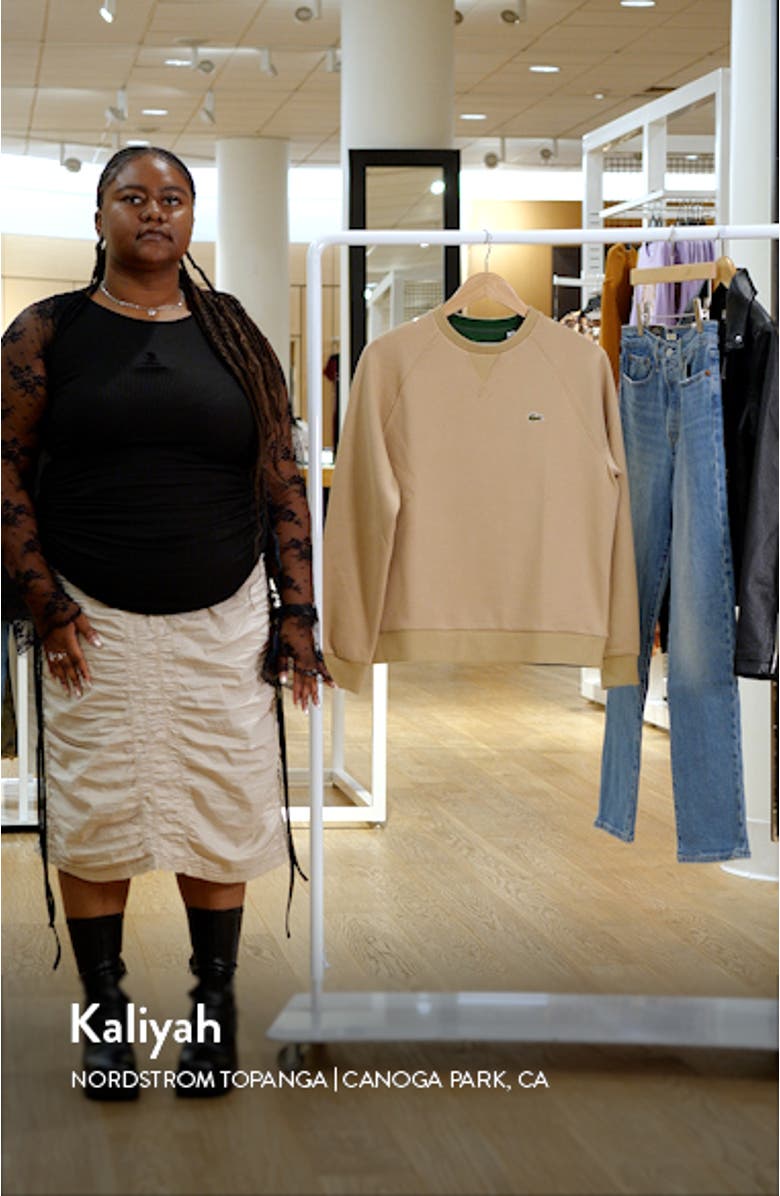 x BANDIER Raglan Sleeve Piqué Sweatshirt, sales video thumbnail