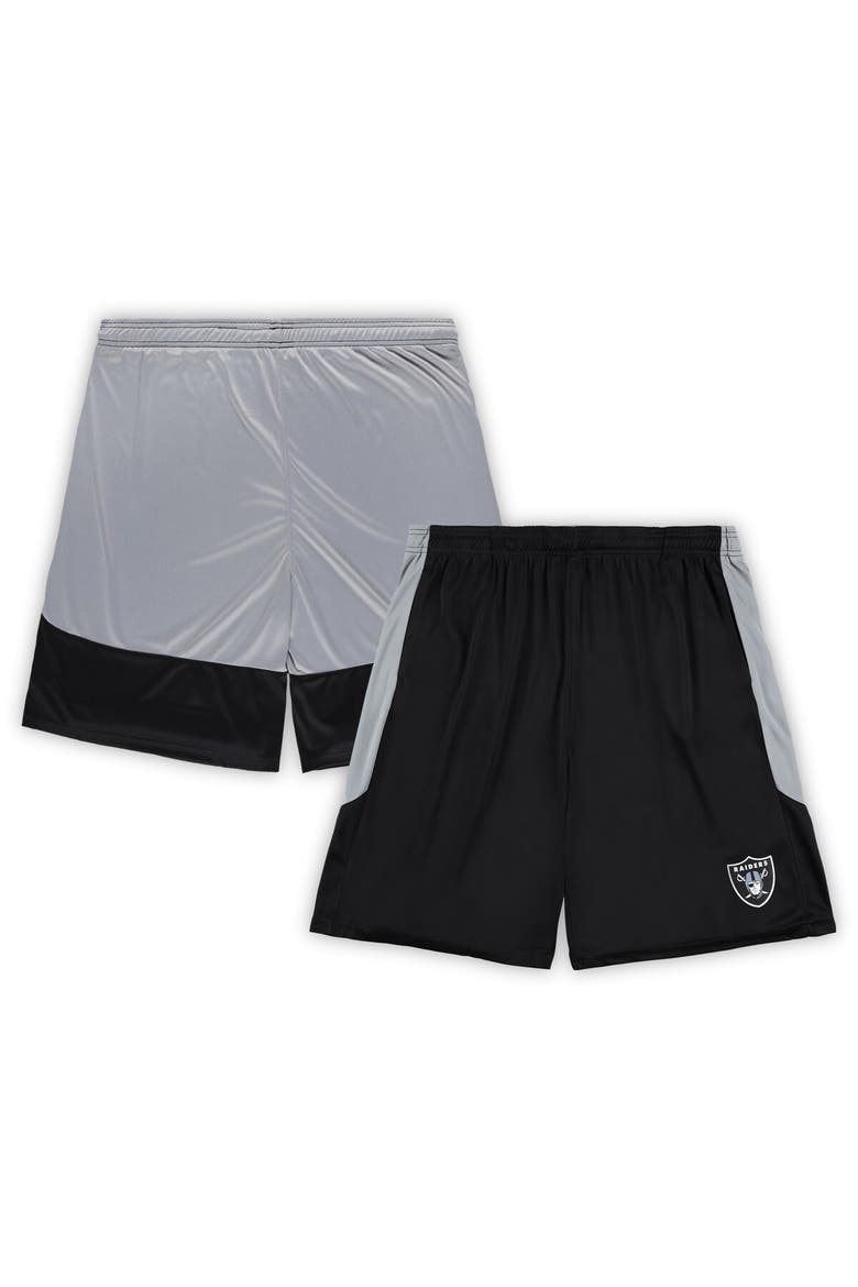 Men's Fanatics Branded Black Las Vegas Raiders Big & Tall Team Logo Shorts, Alternate, color, Black