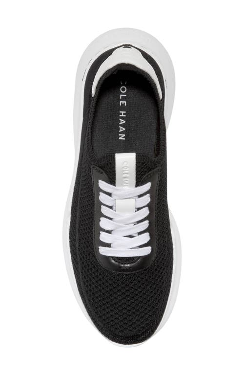 Cole Haan Grand Crosscourt Stitchlite Runox Sneaker In Black Knit/white