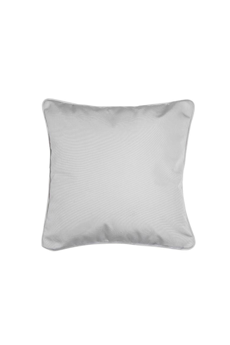 French Fry Thief Seagull Coastal Beach Embroidered Throw Pillow, 18" x 18", Alternate, color, Gray