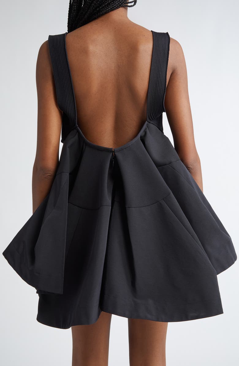 Sacai Mixed Media High-Low Flare Top, Alternate, color, 