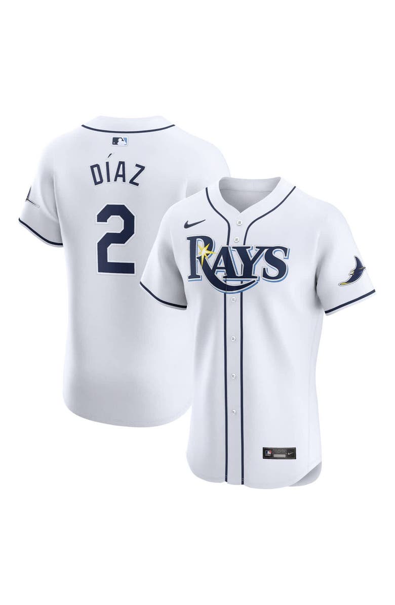Nike Men's Nike Yandy Diaz White Tampa Bay Rays Home Elite Player Jersey, Main, color, White