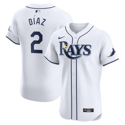 Men's Nike Yandy Diaz White Tampa Bay Rays Home Elite Player Jersey