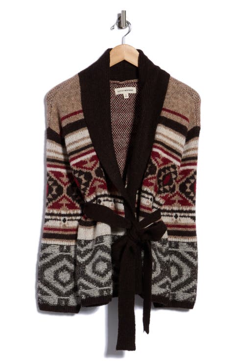Pattern Shawl Collar Cardigan