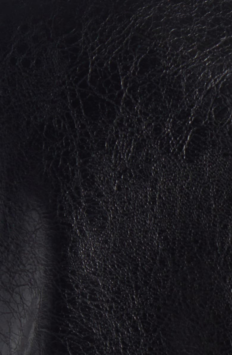 BCBG Belted Double Breasted Faux Leather Trench Coat, Alternate, color, 