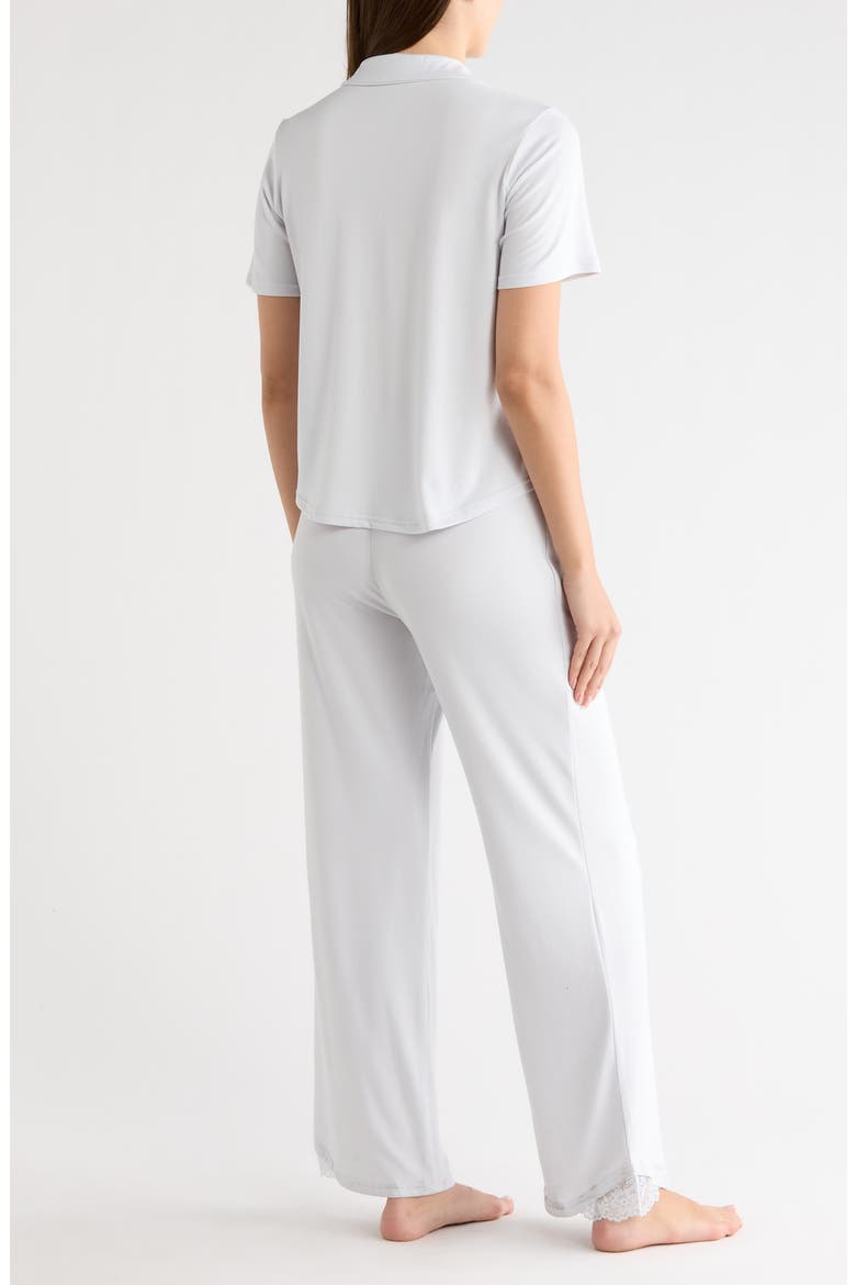 Peached Jersey Long Pajamas, Alternate, color, COASTAL BREEZE