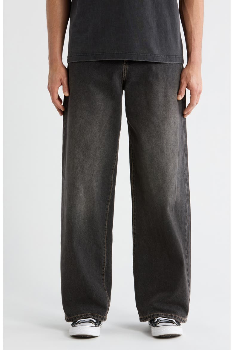 Cole Wide Leg Jeans, Main, color, BLACK