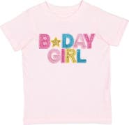 Sweet Wink Birthday Girl Rhinestone Patch Short Sleeve T-Shirt
