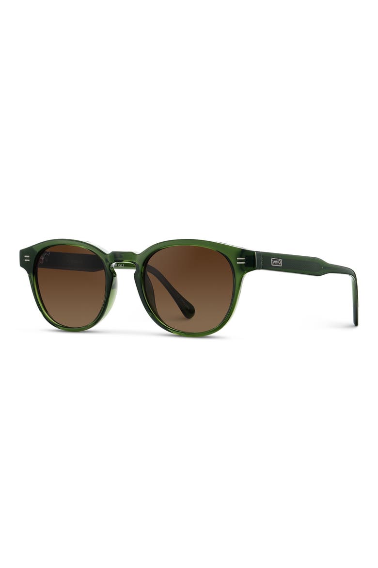 Felix - 48mm Round Polarized Sunglasses, Alternate, color, Jade Green