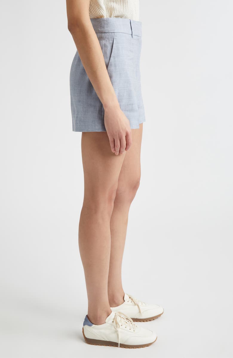 Eleventy Cotton Blend Chambray Shorts, Alternate, color, 130 Sky Blue