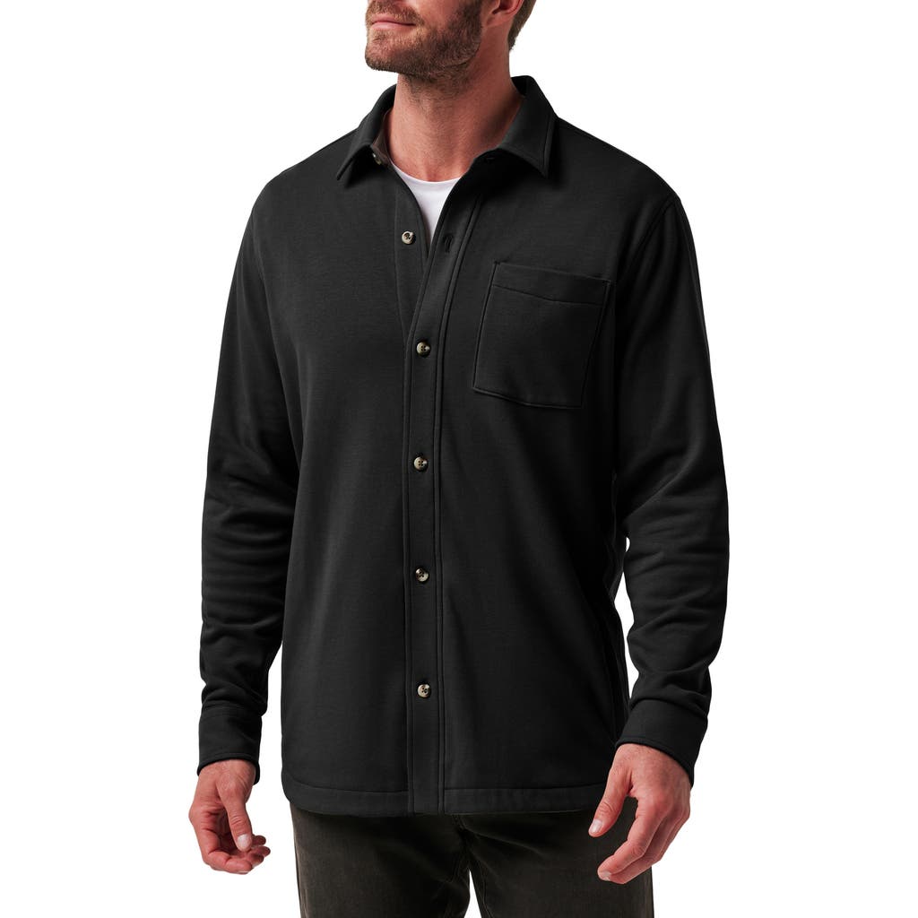 Travismathew Cloud Shirt Jacket In Black