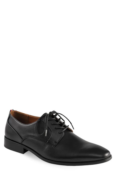 Stovis Faux Leather Plain Toe Derby