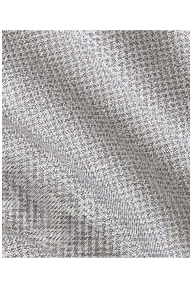 Trim Fit Tan Microcheck Cotton & Cashmere Dobby Dress Shirt, Alternate, color, SAND