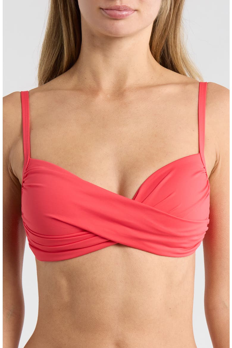 Wrap Bikini Top, Main, color, GUAVA