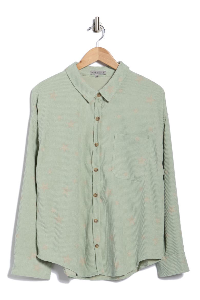Star Corduroy Shirt Jacket, Alternate, color, MINT