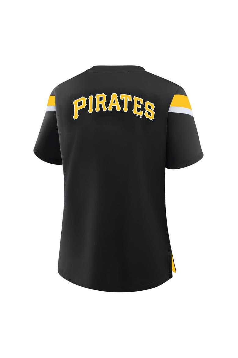 Women's Profile  Black Pittsburgh Pirates Lace-Up T-Shirt, Alternate, color, Black