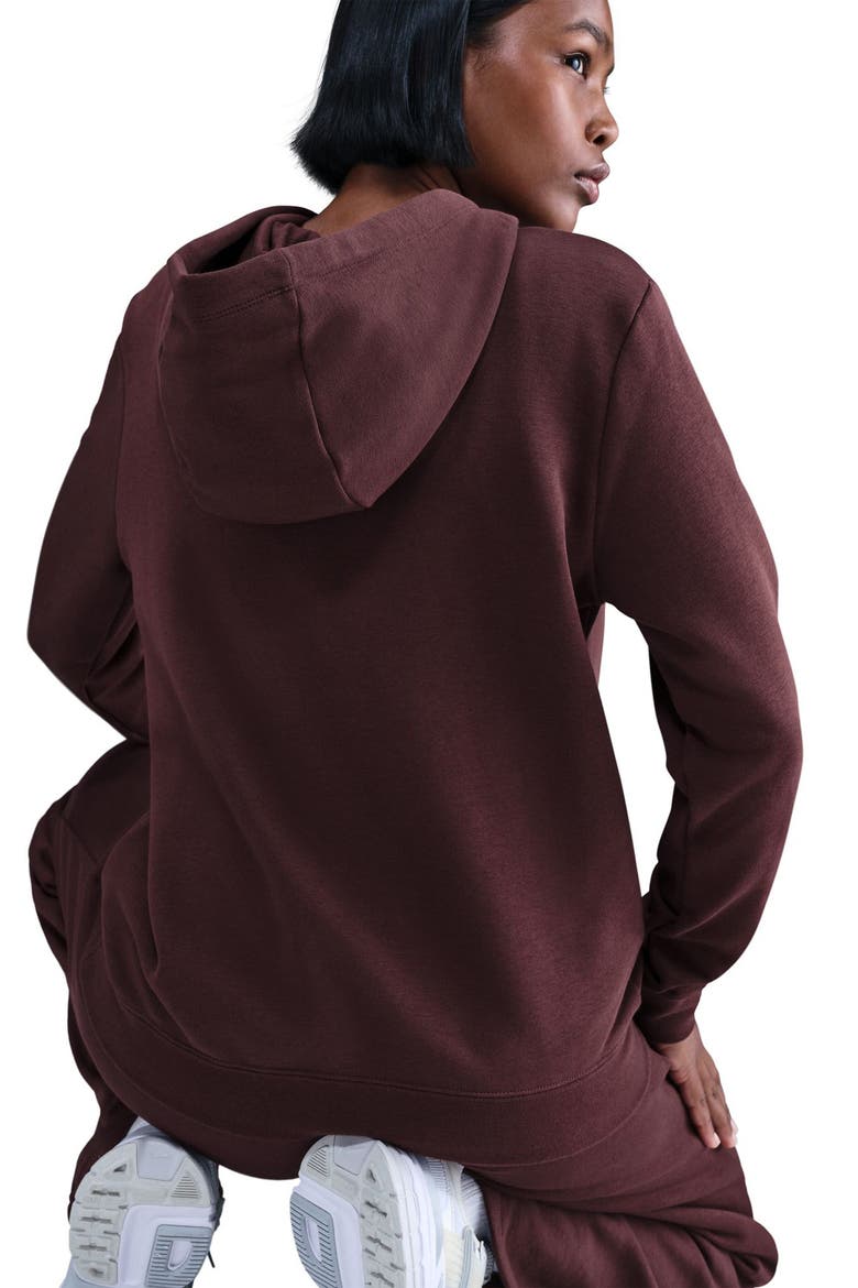 Club Logo Fleece Pullover Hoodie, Alternate, color, BURGUNDY CRUSH/ METALLIC GOLD