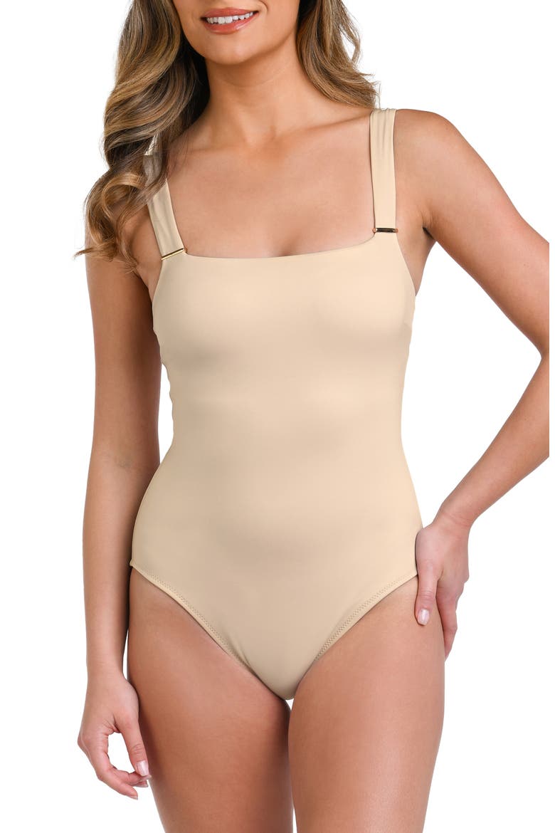 Square Neck One-Piece Swimsuit video