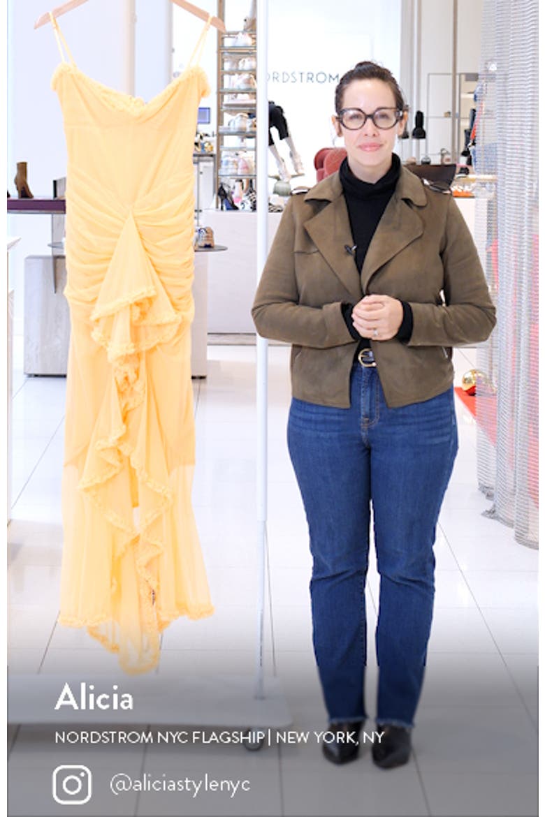 Gabbi Ruffle Mesh High-Low Cocktail Dress video