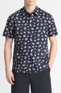 Vince Mini Bouquet Floral Short Sleeve Button-Up Shirt