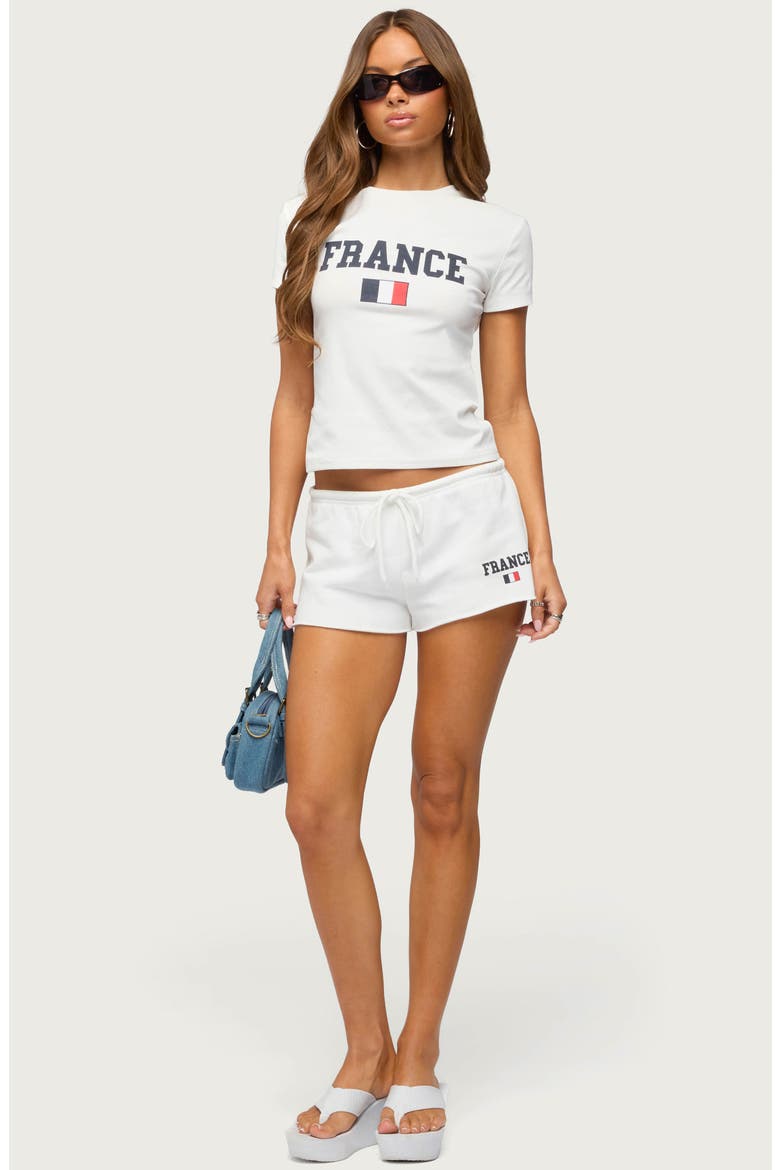 France Low Rise Micro Shorts, Alternate, color, WHITE