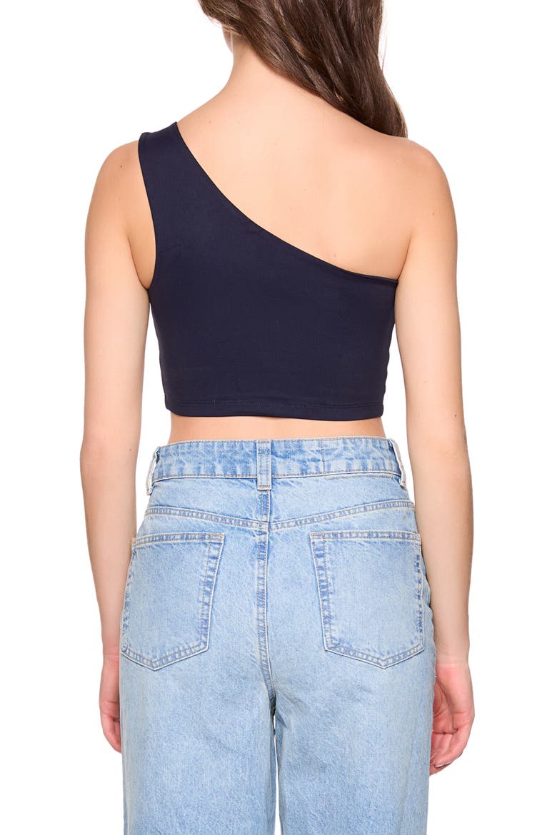 One-Shoulder Crop Top, Alternate, color, MIDNIGHT