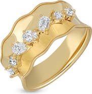Bony Levy Kiera 18K Gold Diamond Wide Ring