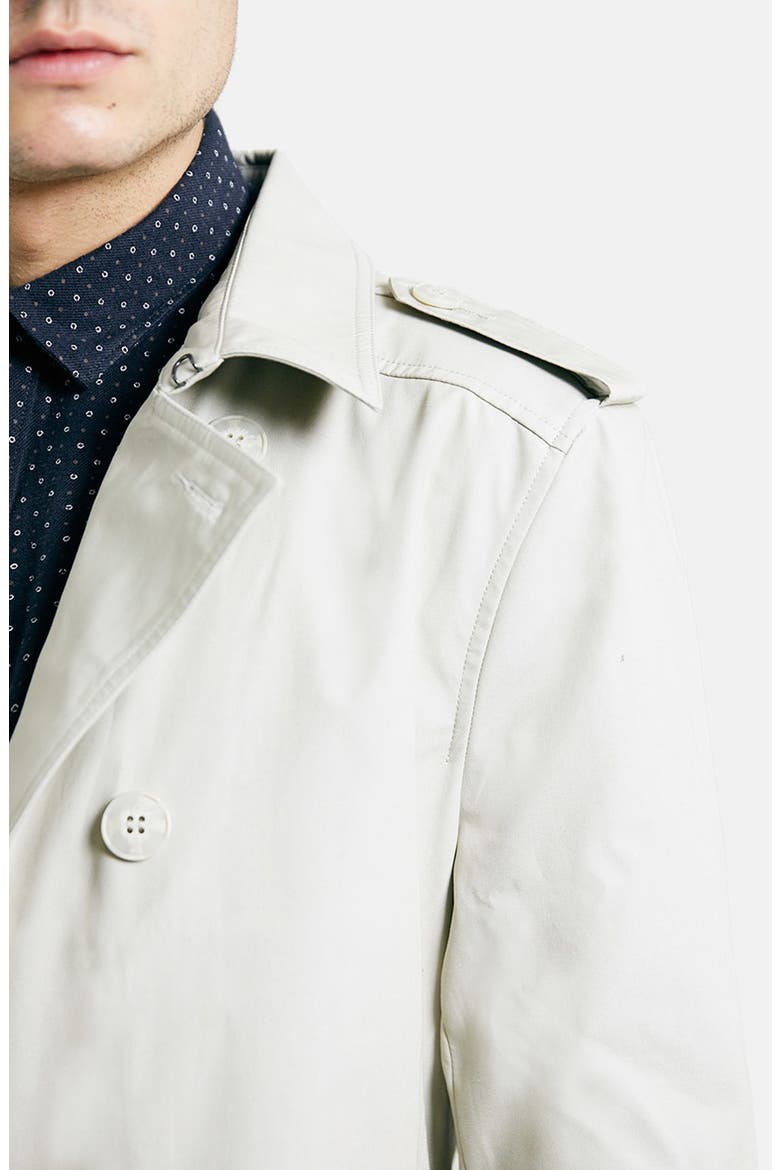 Double Breasted Mac Jacket, Alternate, color, STONE