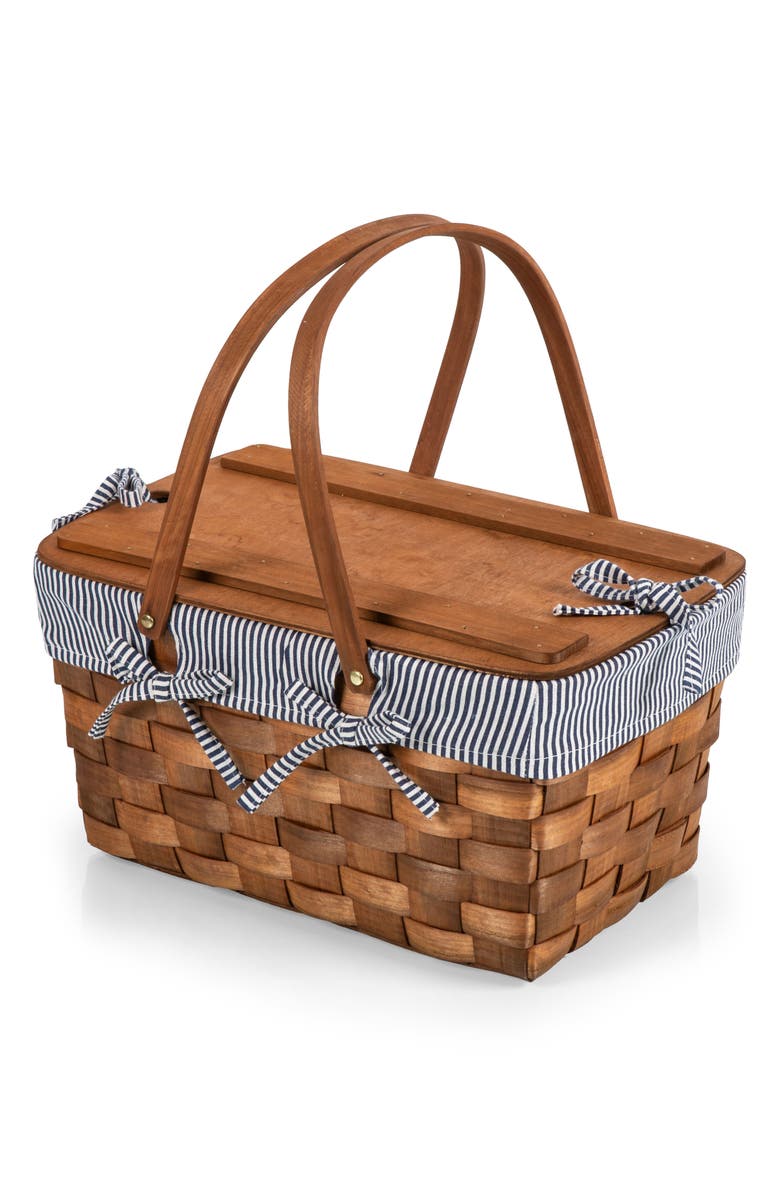 Picnic Time Kansas Picnic Basket, Main, color, Blue