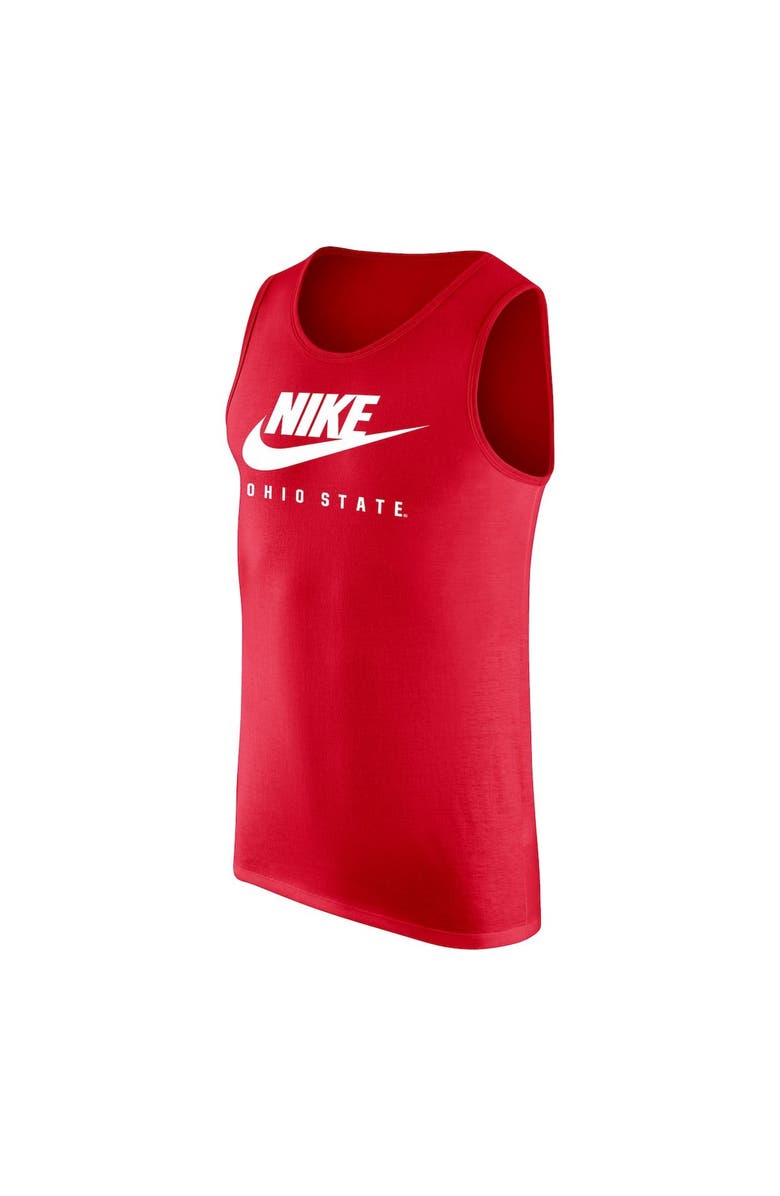 Nike Men's Nike Scarlet Ohio State Buckeyes Futura Performance Scoop Neck Tank Top, Alternate, color, 
