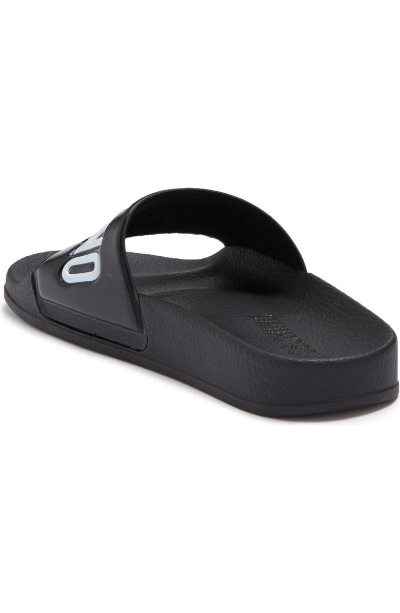 Moschino Logo Slide Sandal, Alternate, color,