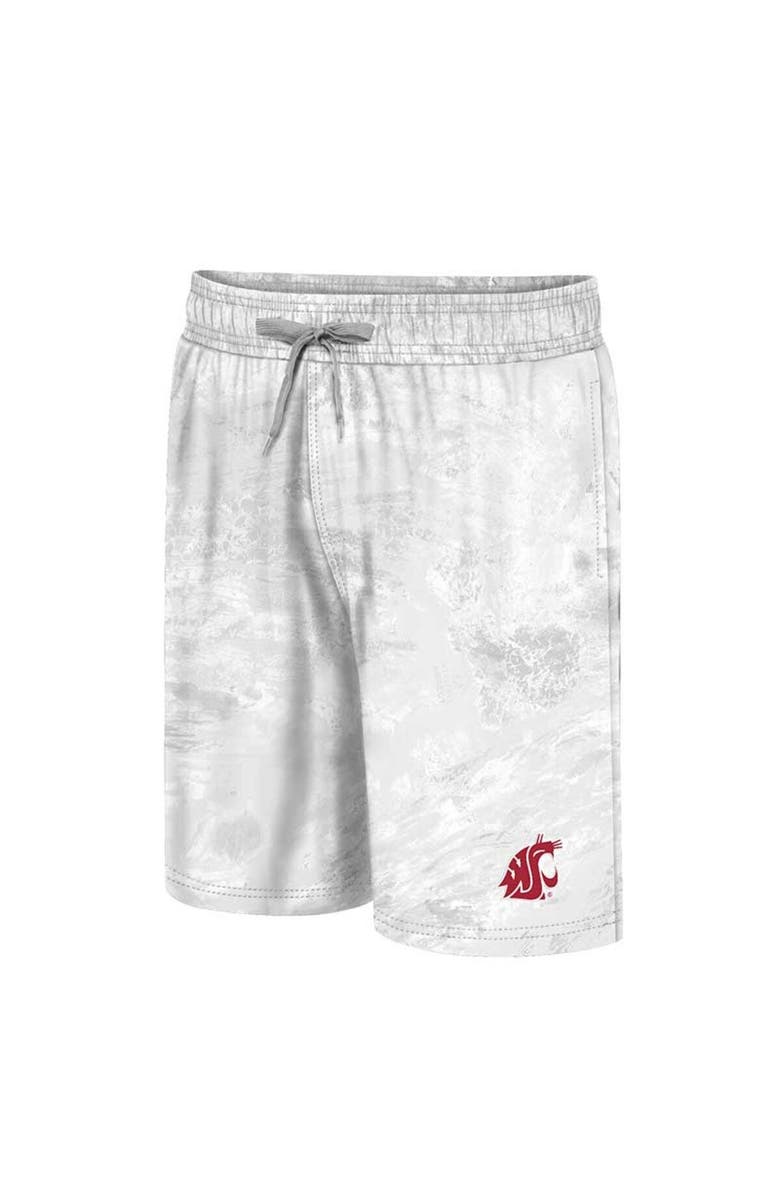 COLOSSEUM Men's Colosseum White Washington State Cougars Realtree Aspect Ohana Swim Shorts, Alternate, color, 