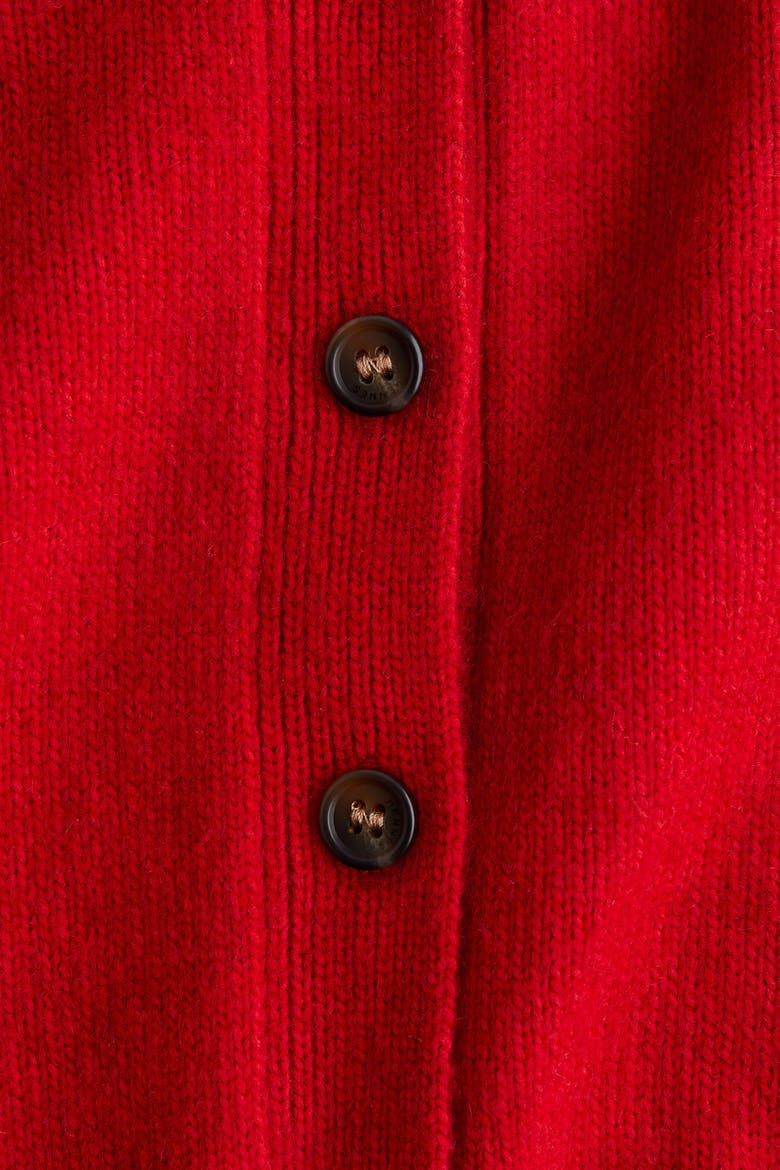 Short-sleeved Collared Cardigan, Alternate, color, Red