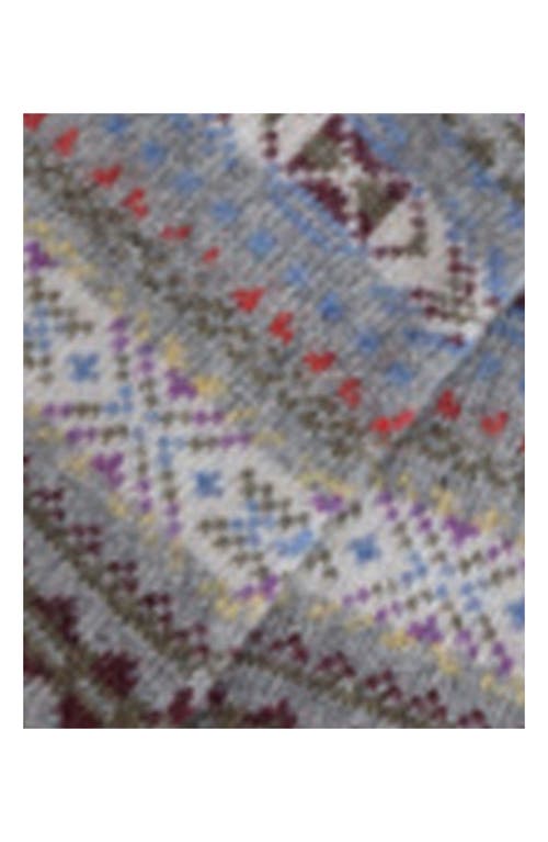 Barbour Boyd Fair Isle Wool Blend Socks In Gray