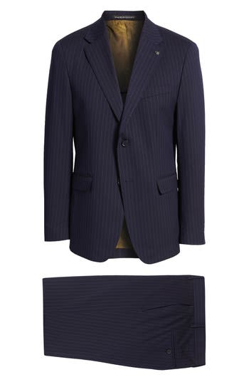 Scotch & Soda Modern Fit Pinstripe Two-piece Suit In Navy Stripe