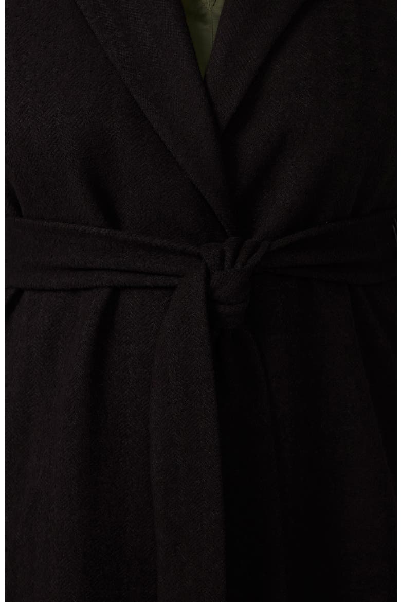 Charmed Robe Coat, Alternate, color, BLACK