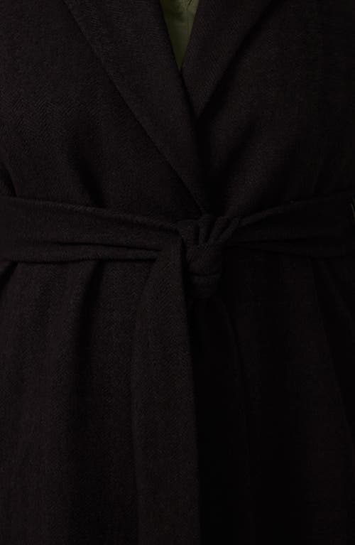 Estelle Charmed Robe Coat In Black