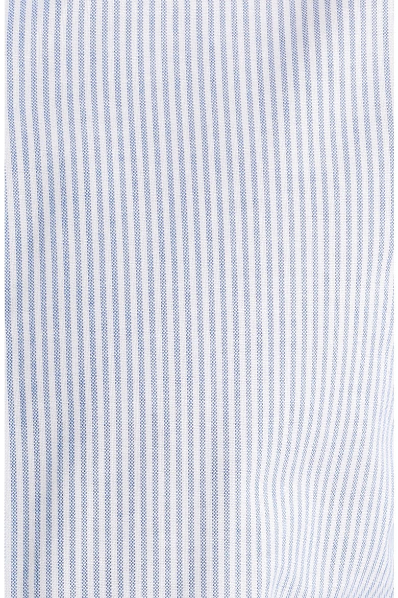 Trim Fit Stripe Cotton Oxford Cloth Dress Shirt, Alternate, color, WHITE/ BLUE STRIPE