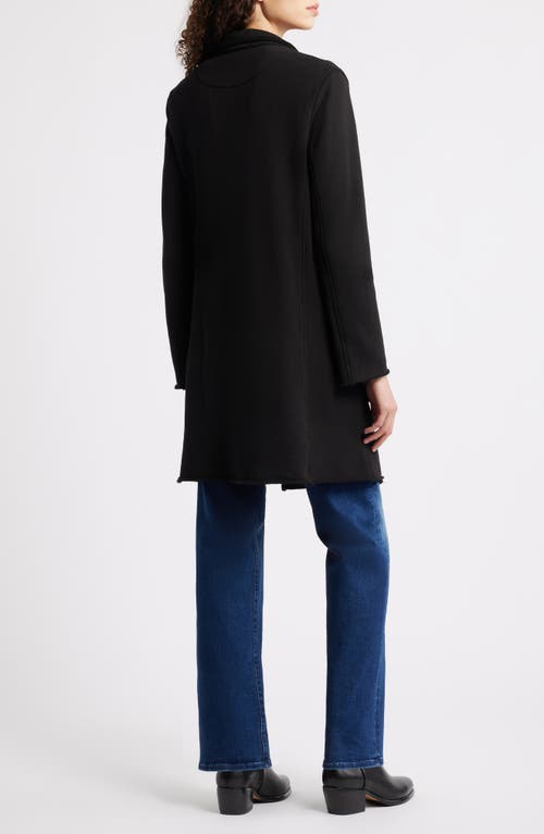 Frank & Eileen Tipperary Fringe Detail Cotton Coat In Black