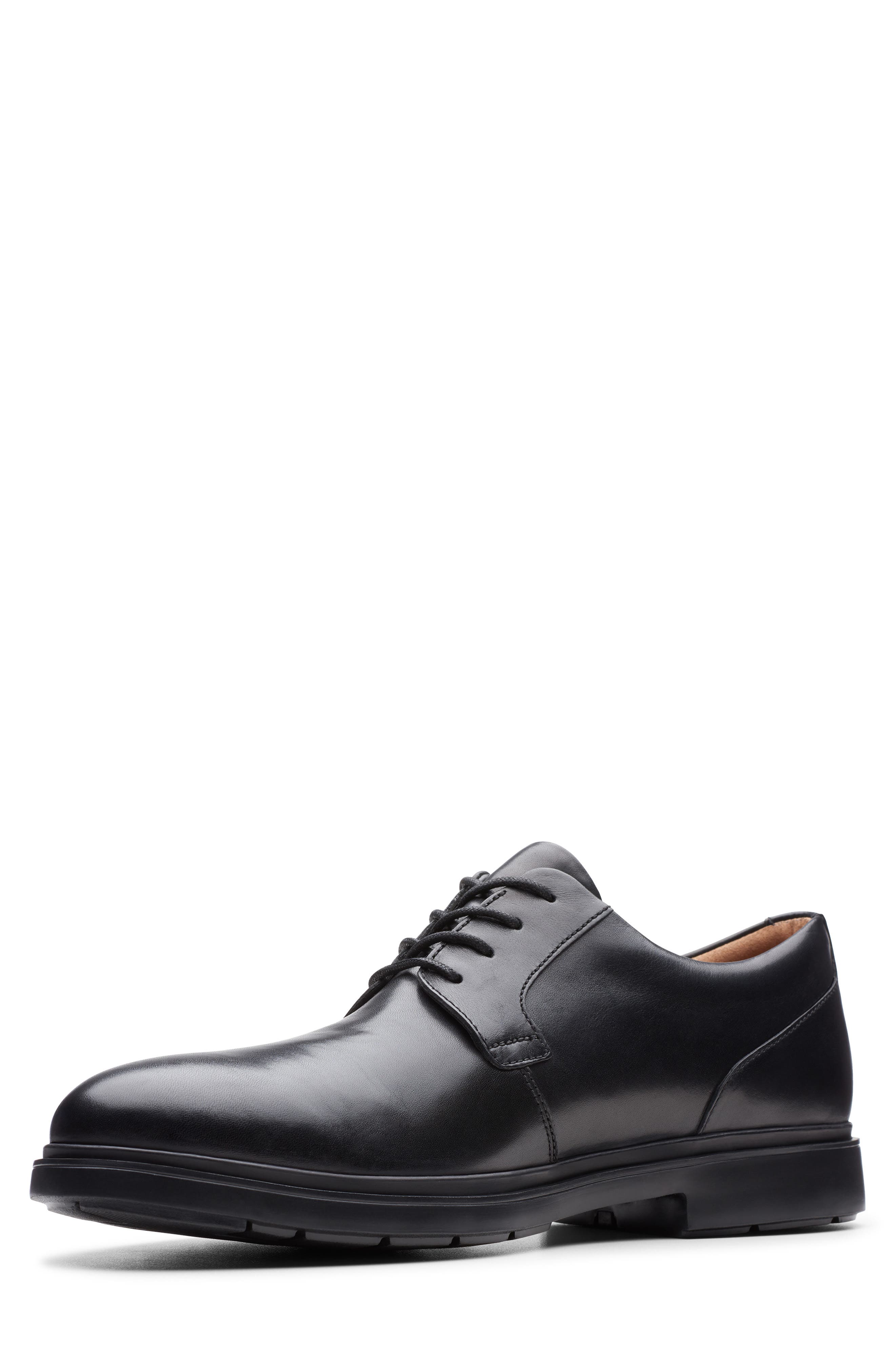 Un Tailor Plain Toe Derby, Alternate, color, BLACK LEATHER